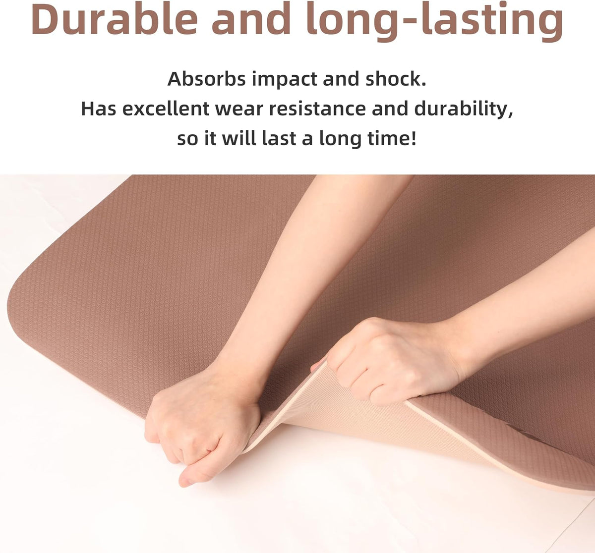 POE Yoga Mat （10mm）Extra Thick Fitness Mat 72"x24" with Carry Strap