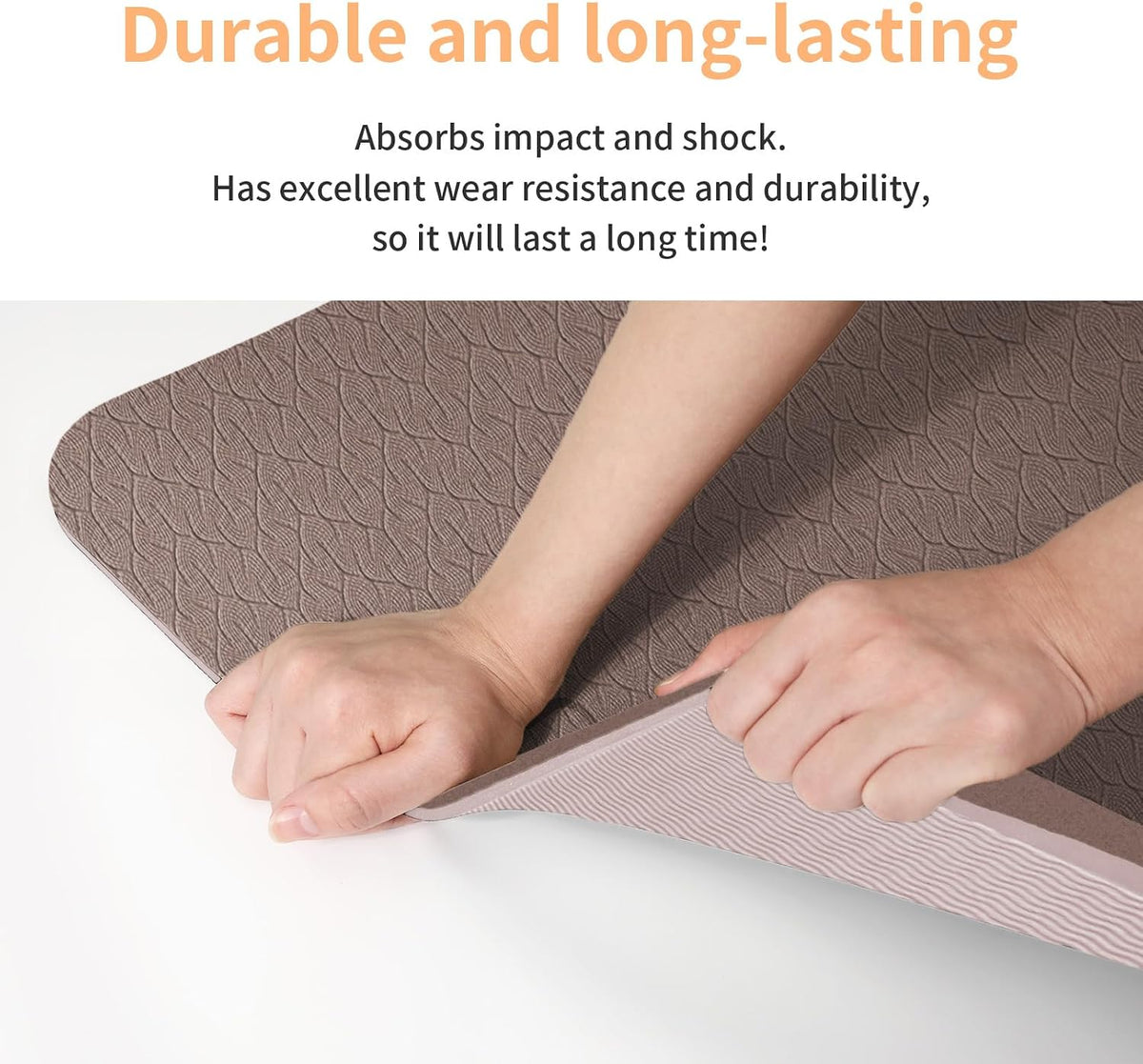 POE Yoga Mat （10mm）Extra Thick Fitness Mat 72"x24" with Carry Strap
