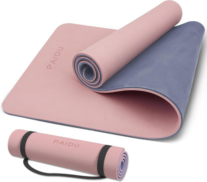 POE Yoga Mat （10mm）Extra Thick Fitness Mat 72"x24" with Carry Strap