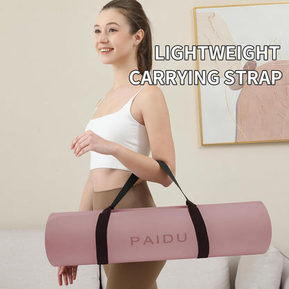 POE Yoga Mat （10mm）Extra Thick Fitness Mat 72"x24" with Carry Strap