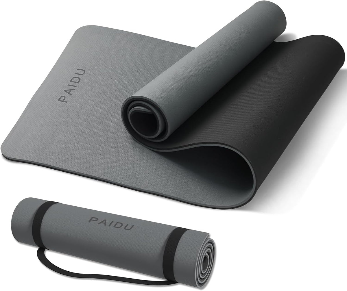 POE Yoga Mat （10mm）Extra Thick Fitness Mat 72"x24" with Carry Strap