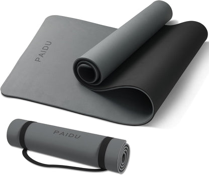 POE Yoga Mat （10mm）Extra Thick Fitness Mat 72"x24" with Carry Strap