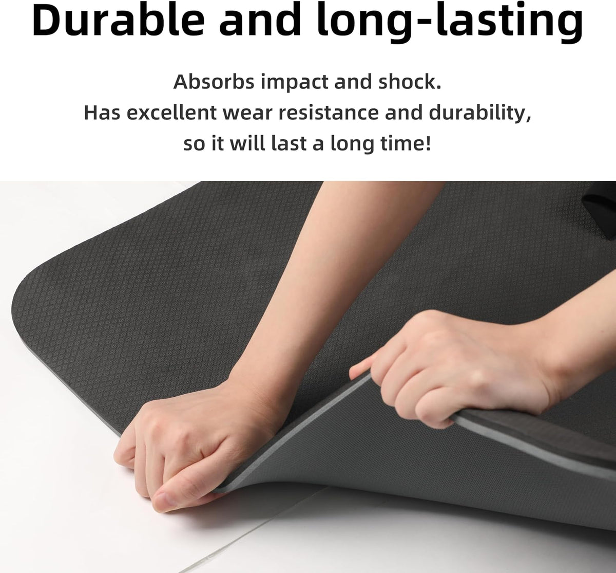 POE Yoga Mat （10mm）Extra Thick Fitness Mat 72"x24" with Carry Strap