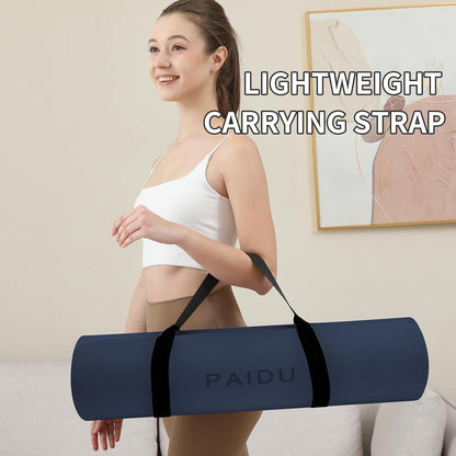 POE Yoga Mat （10mm）Extra Thick Fitness Mat 72"x24" with Carry Strap