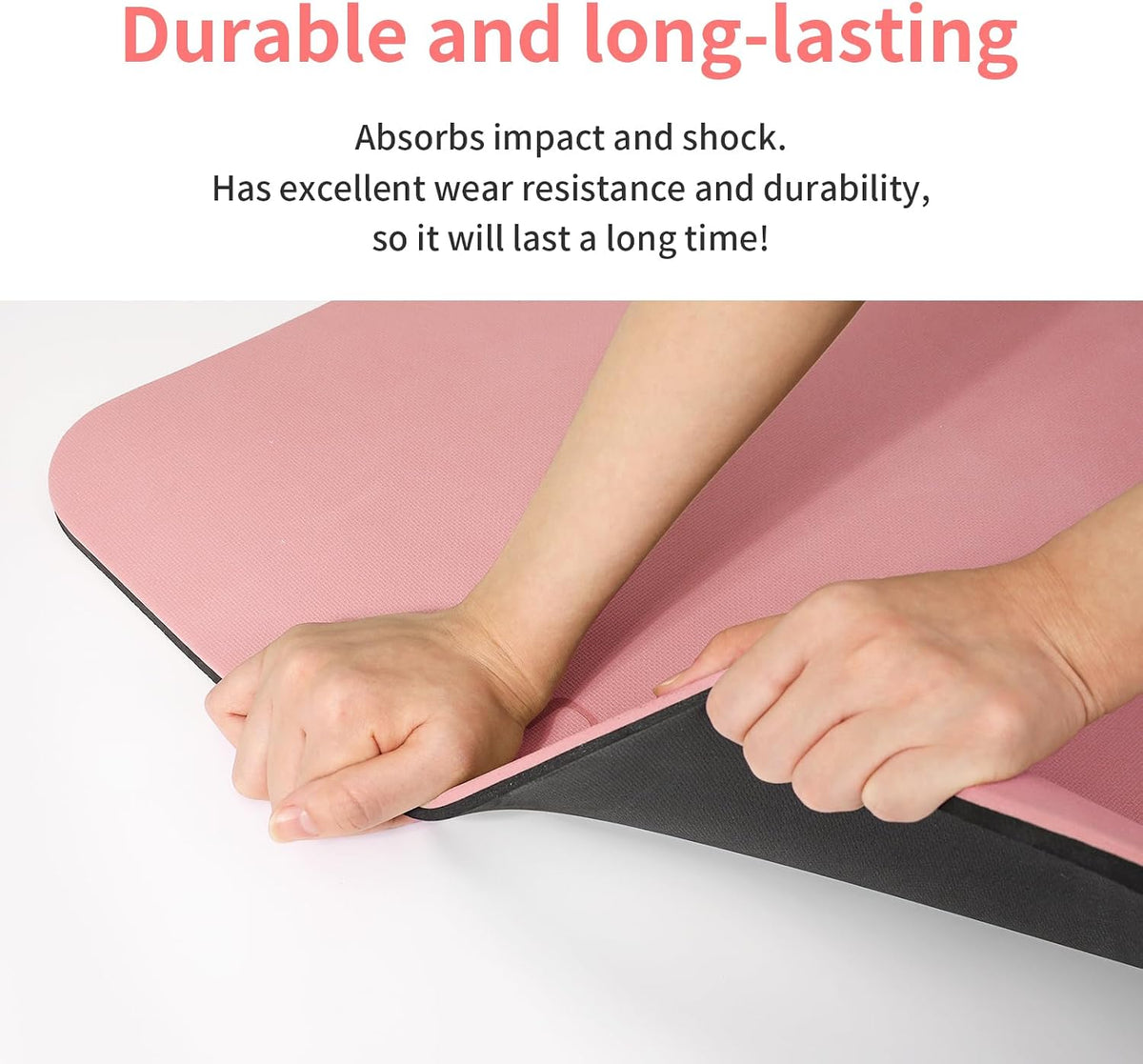 POE Yoga Mat （10mm）Extra Thick Fitness Mat 72"x24" with Carry Strap
