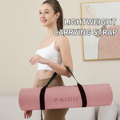 POE Yoga Mat （10mm）Extra Thick Fitness Mat 72"x24" with Carry Strap