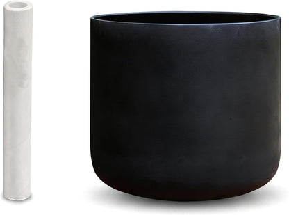 7" B Note Crystal Singing Bowl Crown Chakra with Suede Mallet for Meditation, Yoga, Chakra Healing & Sound Therapy