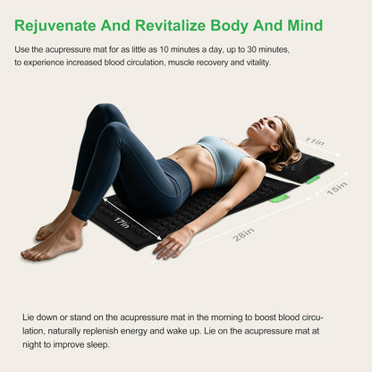 Acupressure Mat and Pillow Set - Full Body Acupuncture Mat