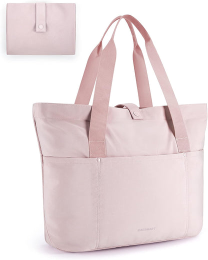 Tote Bag for Women, Foldable Tote Bag With Zipper Travel Shoulder Bag Handbag for Work