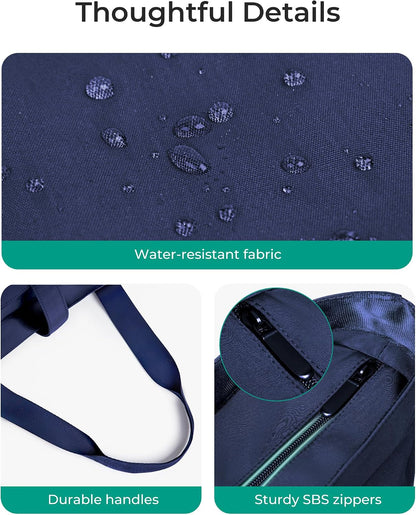 Tote Bag for Women, Foldable Tote Bag With Zipper Travel Shoulder Bag Handbag for Work