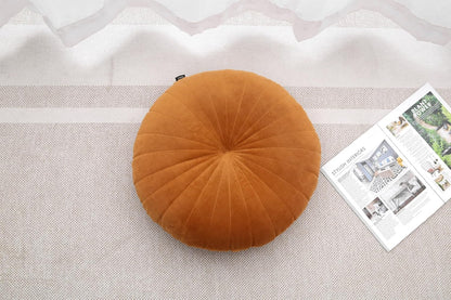 Floor Pillow Meditation Cushion Round Large Floor Pillows Seating for Adults, Velvet Thick Floor Cushions for Yoga Living Room Balcony Outdoor Tatami 18inches（Beige）