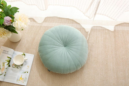 Floor Pillow Meditation Cushion Round Large Floor Pillows Seating for Adults, Velvet Thick Floor Cushions for Yoga Living Room Balcony Outdoor Tatami 18inches（Beige）