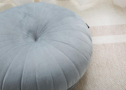 Floor Pillow Meditation Cushion Round Large Floor Pillows Seating for Adults, Velvet Thick Floor Cushions for Yoga Living Room Balcony Outdoor Tatami 18inches（Beige）