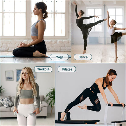 Pilates Socks with Grips for Women, 3 Pairs Womens Grippy Socks