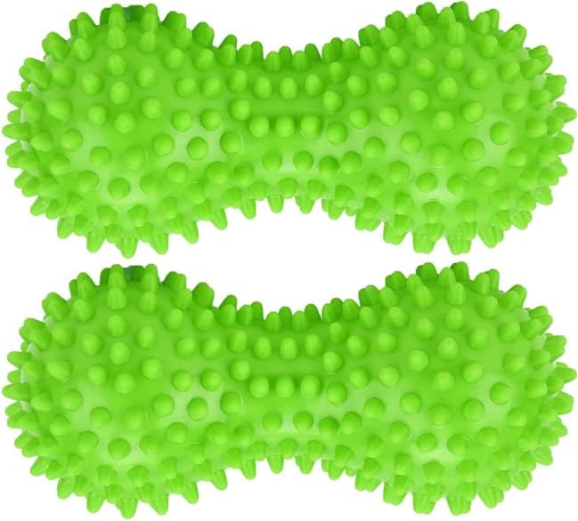 ® Pack of 2 Soft Spiky Massage Peanut Balls, Stress Reflexology, Porcupine Sensory Peanut Ball Set