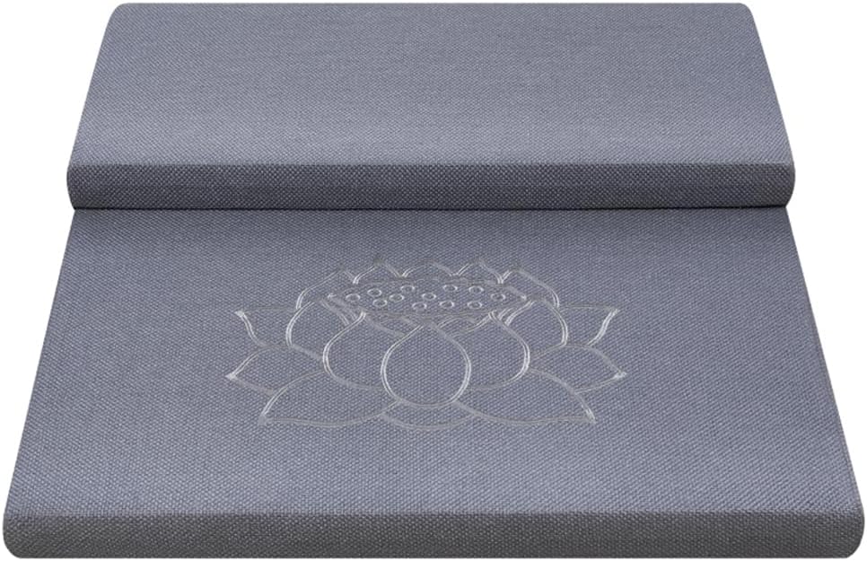 Square Meditation Cushion Mat Set with Washable Cotton Linen Cover, Larger Thick Yoga Mat Bolster Floor Pillows Seating for Adults Upgraded Meditation Accessories blue-60 * 5cm