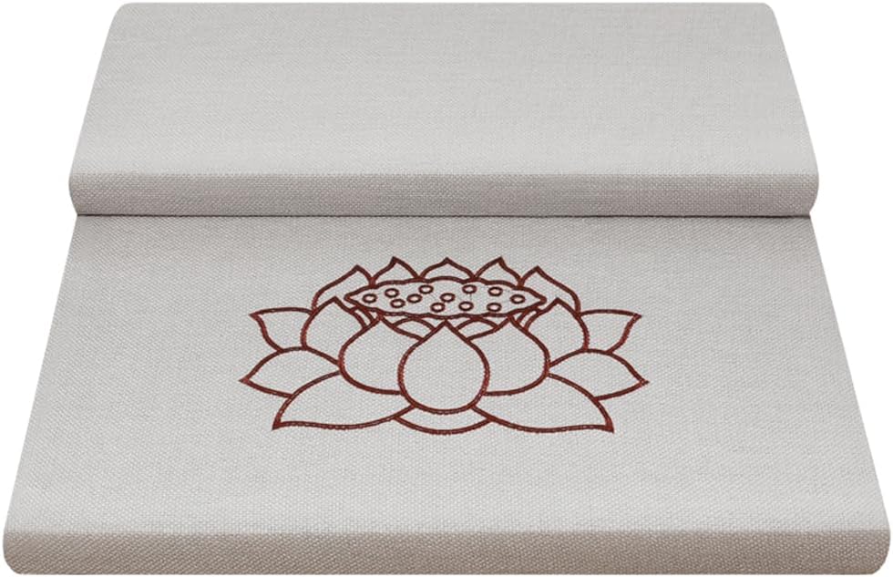 Square Meditation Cushion Mat Set with Washable Cotton Linen Cover, Larger Thick Yoga Mat Bolster Floor Pillows Seating for Adults Upgraded Meditation Accessories blue-60 * 5cm