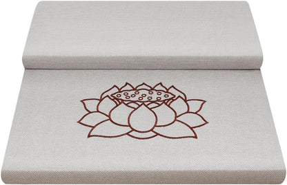 Square Meditation Cushion Mat Set with Washable Cotton Linen Cover, Larger Thick Yoga Mat Bolster Floor Pillows Seating for Adults Upgraded Meditation Accessories blue-60 * 5cm