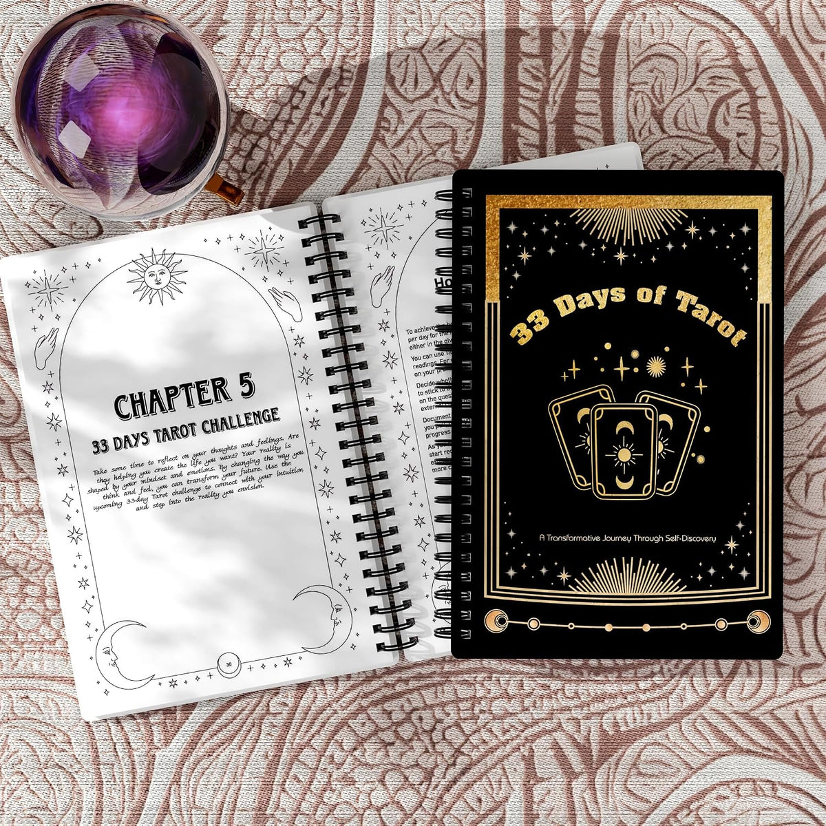 The 33-Day Tarot Challenge Journal: Master Tarot History, Symbols, Card Meanings & Spreads | Daily Practices for Self-Discovery, Healing, Intuition, Meditation & Personal Growth, A5(5.9x8.5 inch)