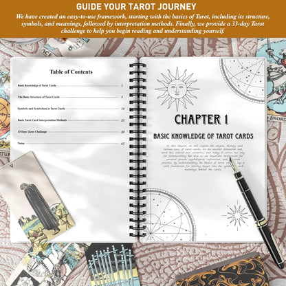 The 33-Day Tarot Challenge Journal: Master Tarot History, Symbols, Card Meanings & Spreads | Daily Practices for Self-Discovery, Healing, Intuition, Meditation & Personal Growth, A5(5.9x8.5 inch)
