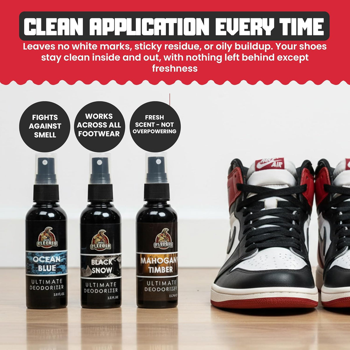 Shoe Deodorizer Spray, Disinfectant Foot Odor Eliminator