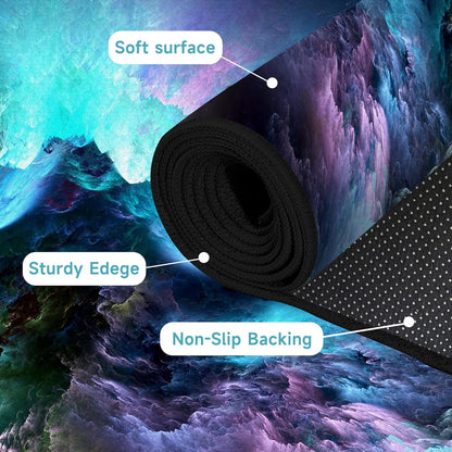5'x7' Galaxy Rug Bedroom Living Room Gaming Area Rugs Nebula Throw Rugs Yoga Floor Mat Carpet,63"x83"
