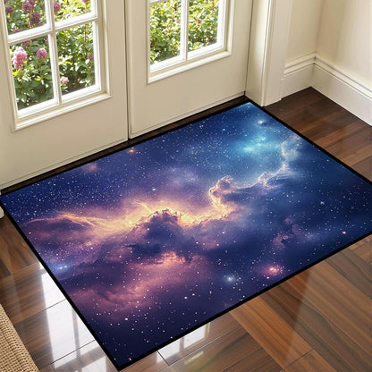 5'x7' Galaxy Rug Bedroom Living Room Gaming Area Rugs Nebula Throw Rugs Yoga Floor Mat Carpet,63"x83"