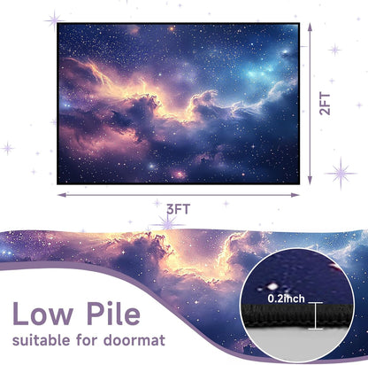 5'x7' Galaxy Rug Bedroom Living Room Gaming Area Rugs Nebula Throw Rugs Yoga Floor Mat Carpet,63"x83"