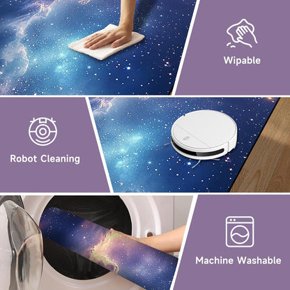 5'x7' Galaxy Rug Bedroom Living Room Gaming Area Rugs Nebula Throw Rugs Yoga Floor Mat Carpet,63"x83"