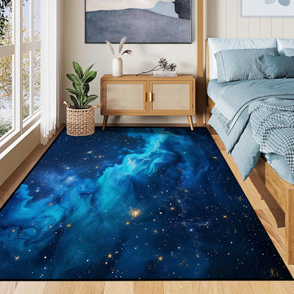 5'x7' Galaxy Rug Bedroom Living Room Gaming Area Rugs Nebula Throw Rugs Yoga Floor Mat Carpet,63"x83"