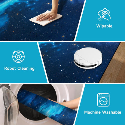 5'x7' Galaxy Rug Bedroom Living Room Gaming Area Rugs Nebula Throw Rugs Yoga Floor Mat Carpet,63"x83"