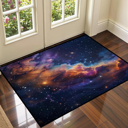 5'x7' Galaxy Rug Bedroom Living Room Gaming Area Rugs Nebula Throw Rugs Yoga Floor Mat Carpet,63"x83"