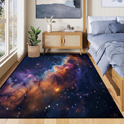 5'x7' Galaxy Rug Bedroom Living Room Gaming Area Rugs Nebula Throw Rugs Yoga Floor Mat Carpet,63"x83"