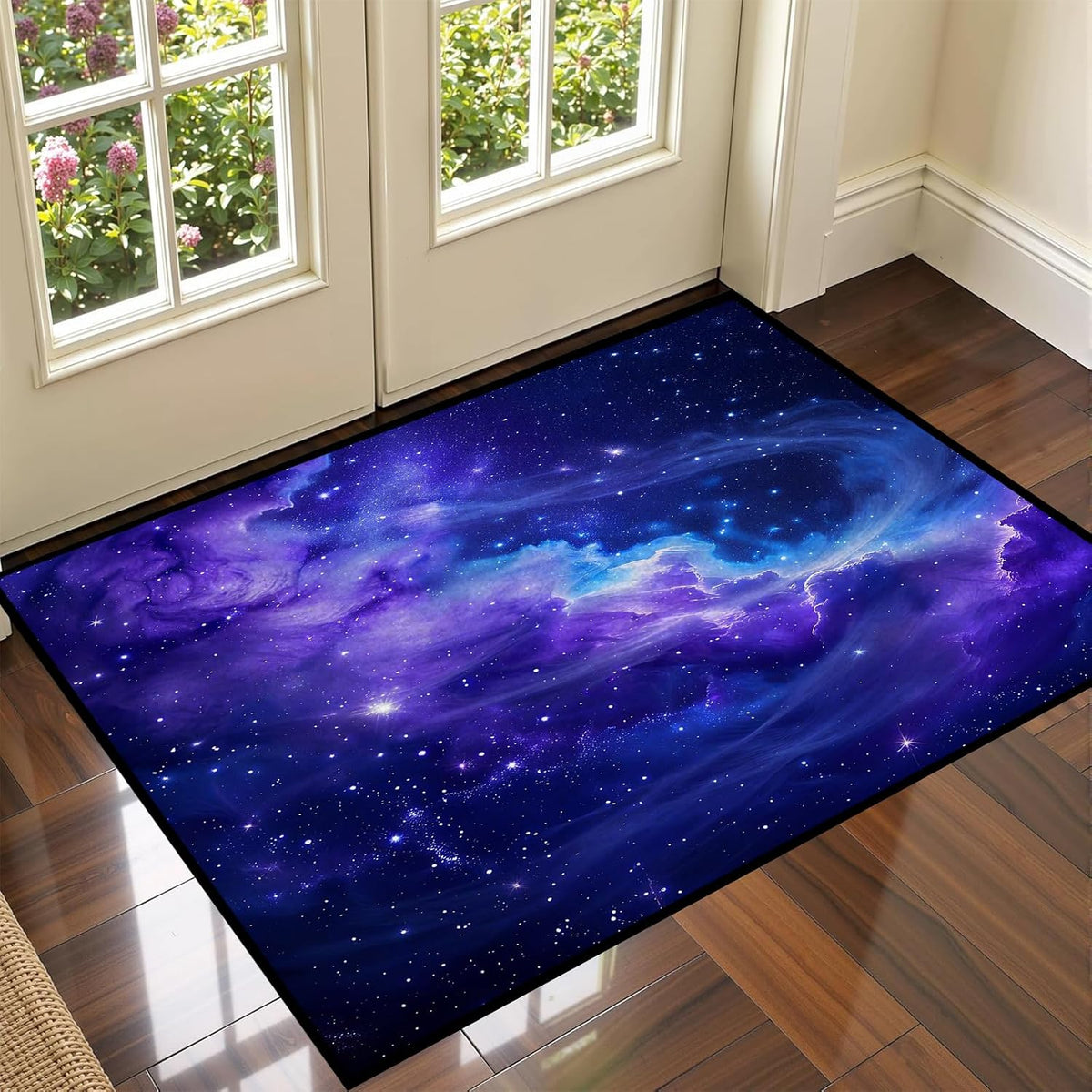 5'x7' Galaxy Rug Bedroom Living Room Gaming Area Rugs Nebula Throw Rugs Yoga Floor Mat Carpet,63"x83"