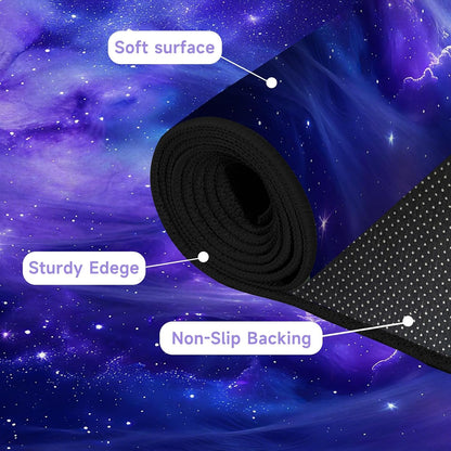 5'x7' Galaxy Rug Bedroom Living Room Gaming Area Rugs Nebula Throw Rugs Yoga Floor Mat Carpet,63"x83"