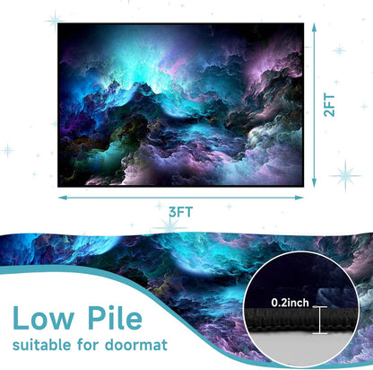 5'x7' Galaxy Rug Bedroom Living Room Gaming Area Rugs Nebula Throw Rugs Yoga Floor Mat Carpet,63"x83"