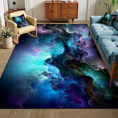 5'x7' Galaxy Rug Bedroom Living Room Gaming Area Rugs Nebula Throw Rugs Yoga Floor Mat Carpet,63"x83"