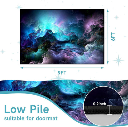 5'x7' Galaxy Rug Bedroom Living Room Gaming Area Rugs Nebula Throw Rugs Yoga Floor Mat Carpet,63"x83"