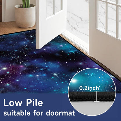 5'x7' Galaxy Rug Bedroom Living Room Gaming Area Rugs Nebula Throw Rugs Yoga Floor Mat Carpet,63"x83"