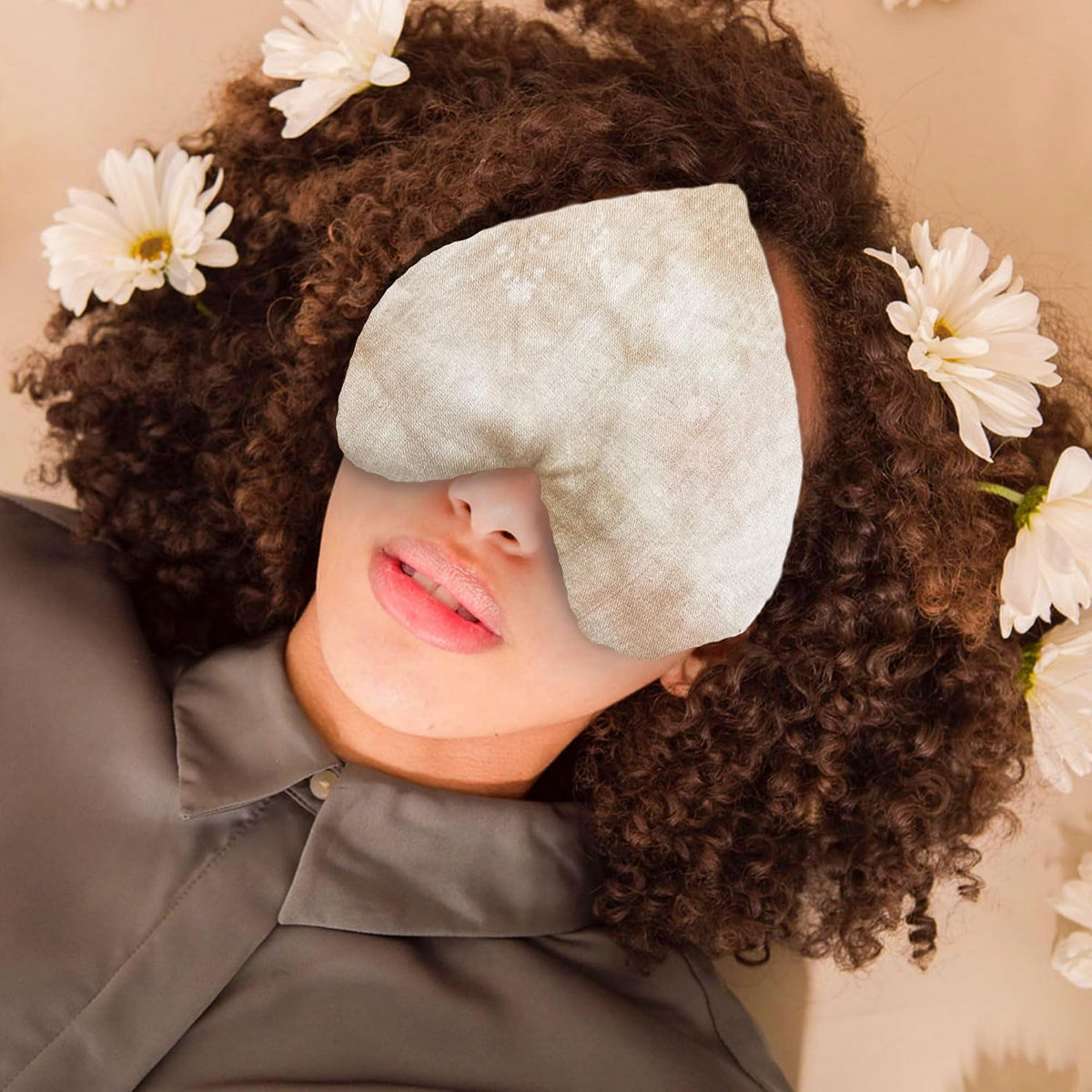 Weighted Heart Eye Pillow & Eye Mask - Luxury Gift, Earth