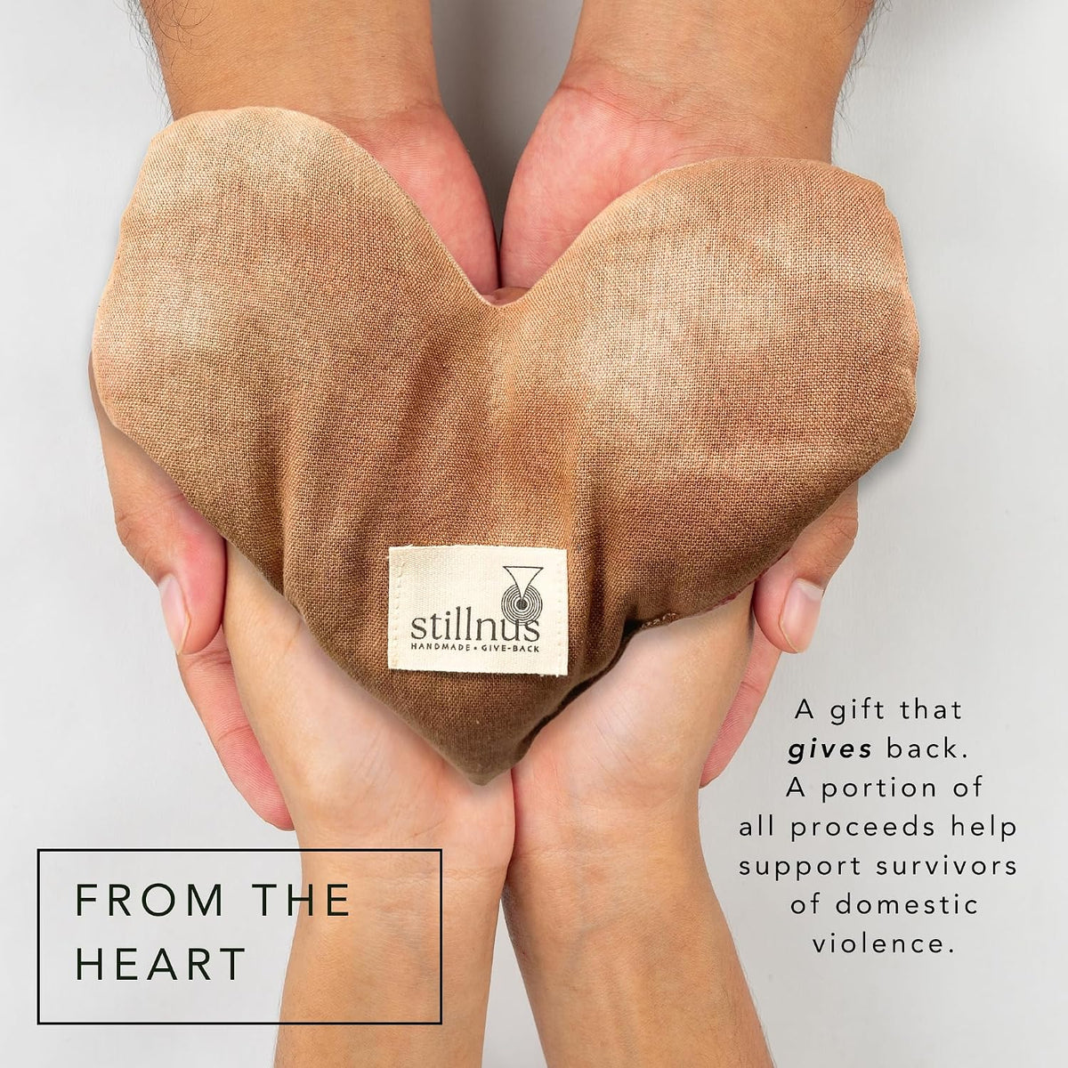 Weighted Heart Eye Pillow & Eye Mask - Luxury Gift, Earth