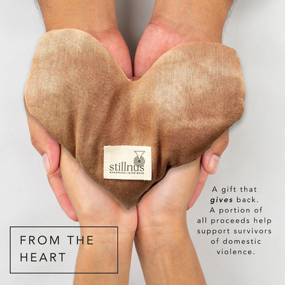 Weighted Heart Eye Pillow & Eye Mask - Luxury Gift, Earth