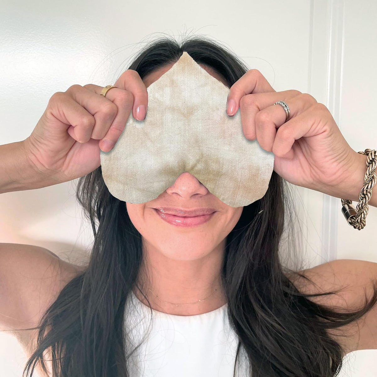 Weighted Heart Eye Pillow & Eye Mask - Luxury Gift, Earth