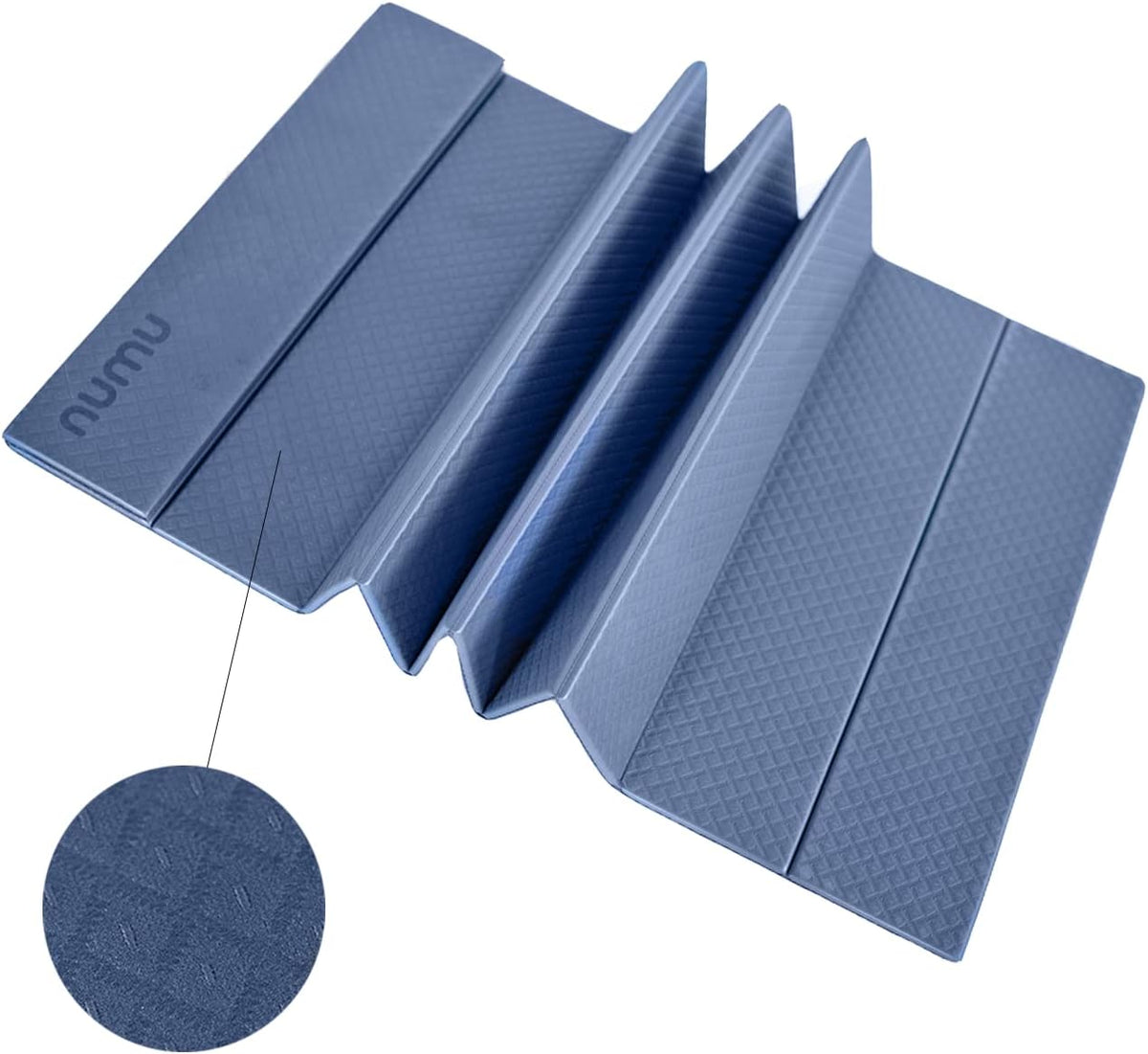 Foldable Yoga Mat with Yoga Carrying Strap - Nonslip, Lightweight, and Portable 1/4” Inch Thick Workout Exercise Mat - Perfect for Easy Storage and Travel