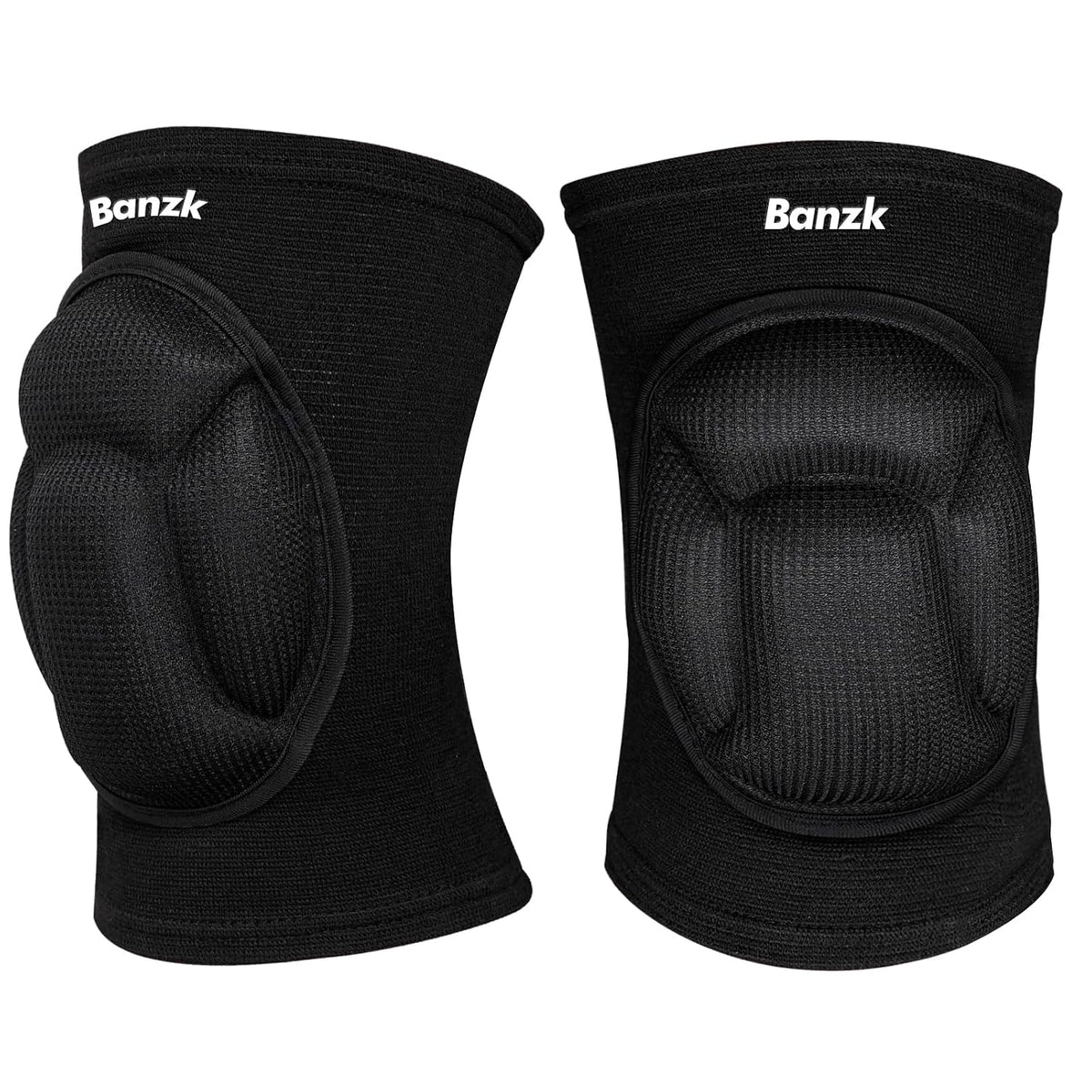 Protective Knee Pads, Thick Sponge Anti-slip,Women's/Men's Knee Pads for Volleyball, Rock Climbing, Cycling, Dancing, Gardening, Gardening, Flooring, House Cleaning, Construction Work with Thick EVA Foam Liner Black M