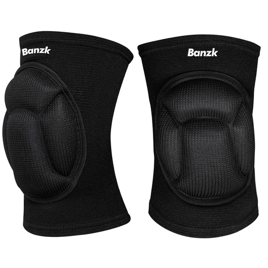 Protective Knee Pads, Thick Sponge Anti-slip,Women's/Men's Knee Pads for Volleyball, Rock Climbing, Cycling, Dancing, Gardening, Gardening, Flooring, House Cleaning, Construction Work with Thick EVA Foam Liner Black M
