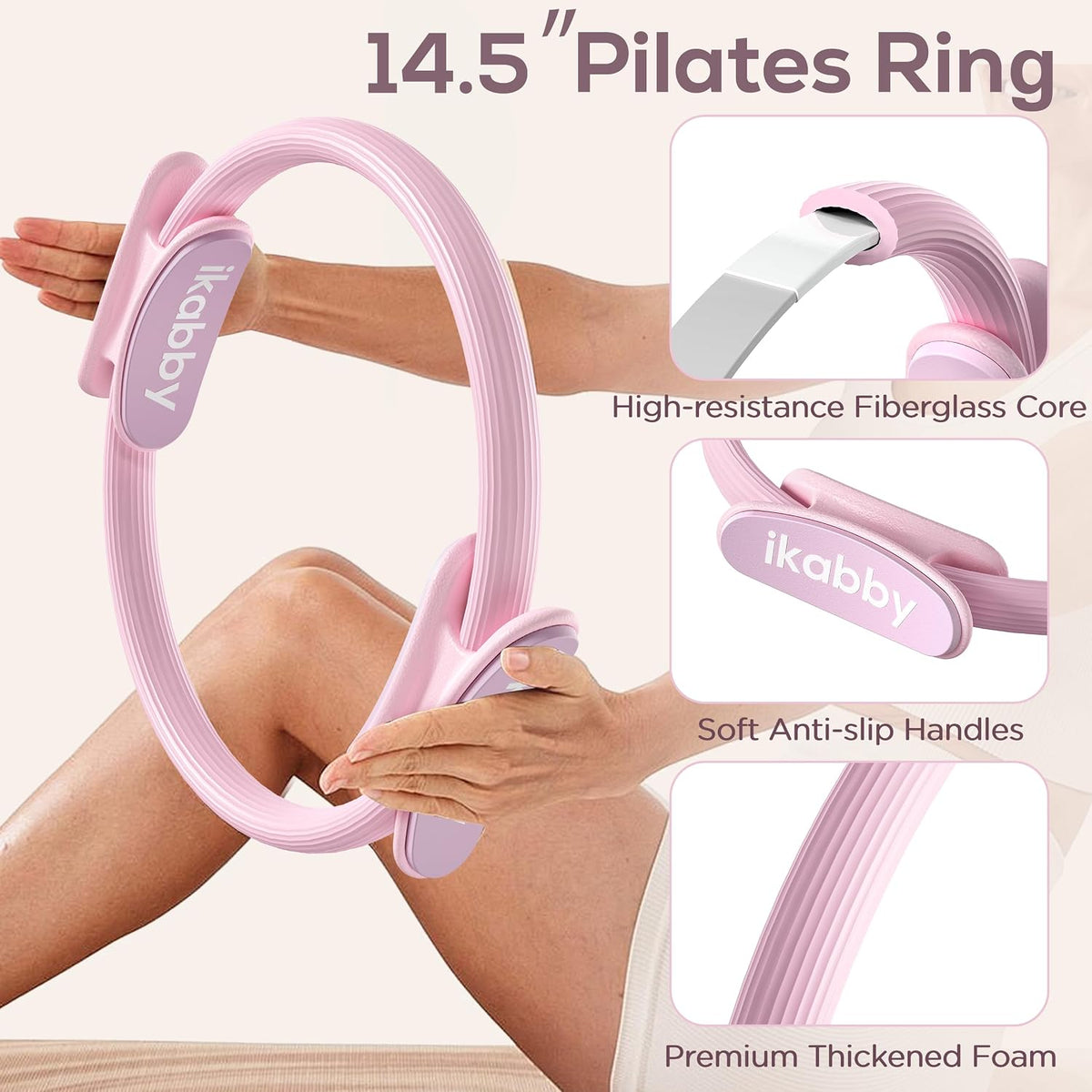 Pilates Kit, Home Pilates Kit with Weights, Pilates Equipment for Home Workout, Pilates Essentials Kit for Women, Yoga Pilates Mat Kit for Beginners, Pilates Set