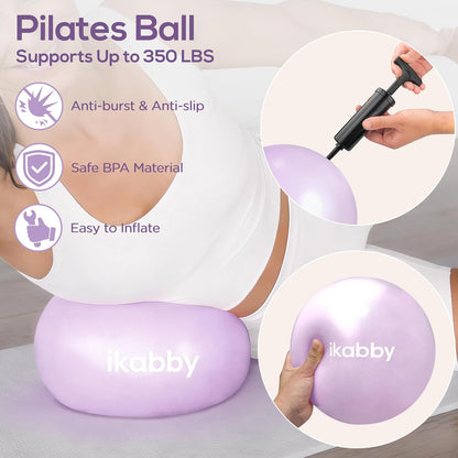 Pilates Kit, Home Pilates Kit with Weights, Pilates Equipment for Home Workout, Pilates Essentials Kit for Women, Yoga Pilates Mat Kit for Beginners, Pilates Set