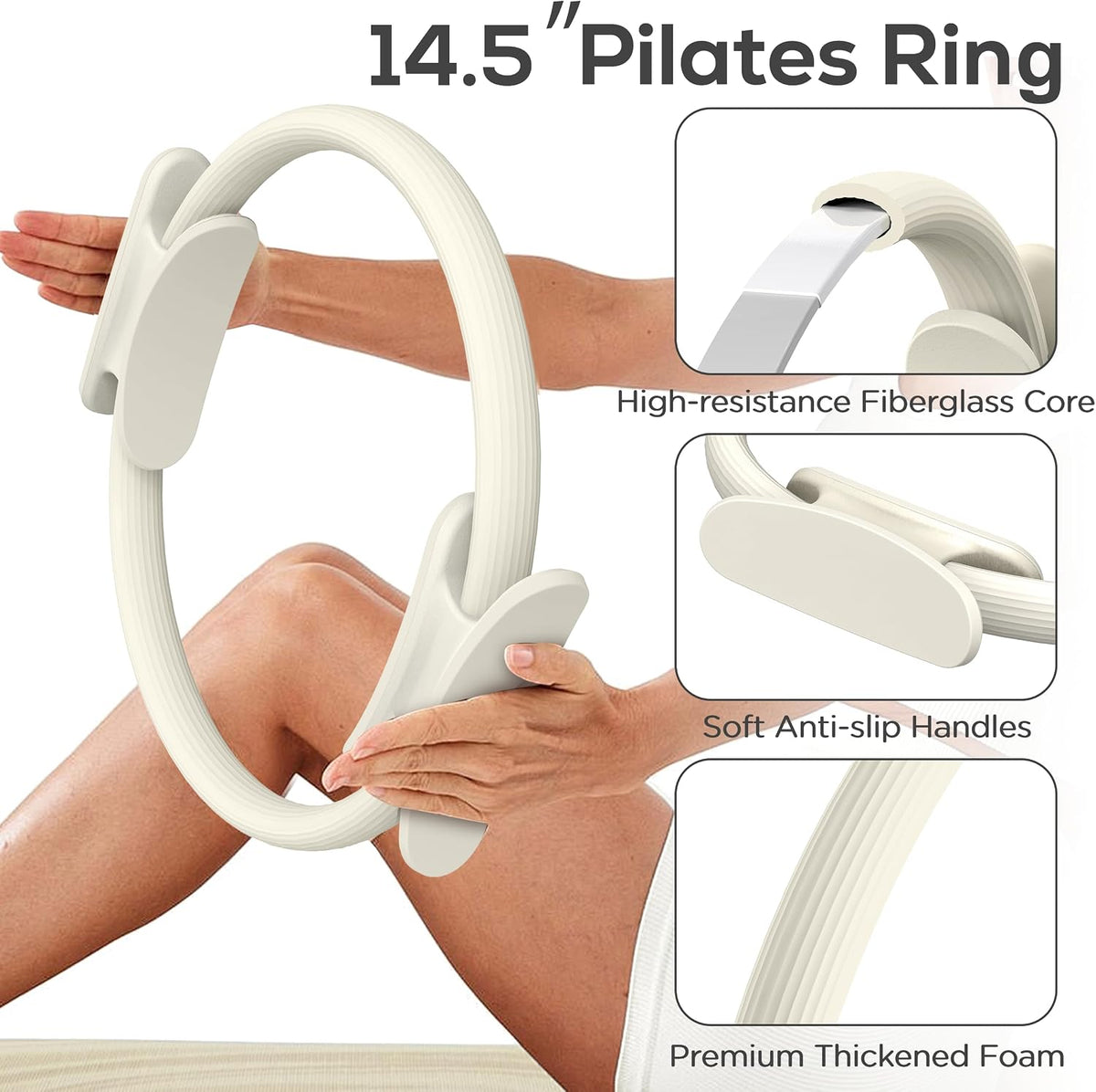 Pilates Kit, Home Pilates Kit with Weights, Pilates Equipment for Home Workout, Pilates Essentials Kit for Women, Yoga Pilates Mat Kit for Beginners, Pilates Set