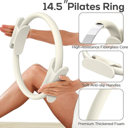 Pilates Kit, Home Pilates Kit with Weights, Pilates Equipment for Home Workout, Pilates Essentials Kit for Women, Yoga Pilates Mat Kit for Beginners, Pilates Set